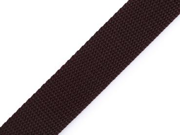 Gurtband Uni 30 mm Dunkelbraun